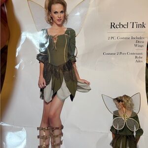 Rebel tinkerbell costume - Green and Gold